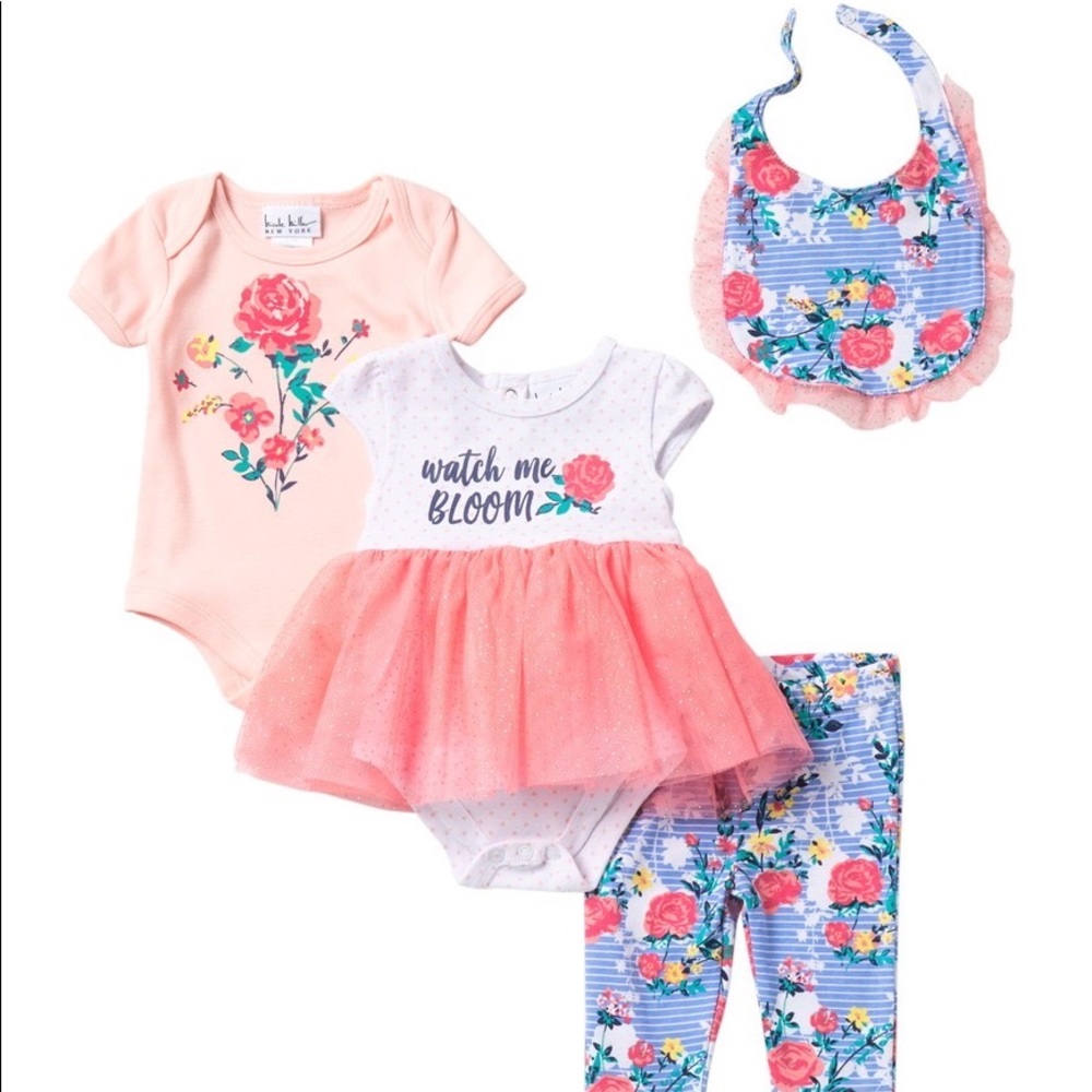 NWT Nicole Miller 4-piece Watch Me Bloom Set